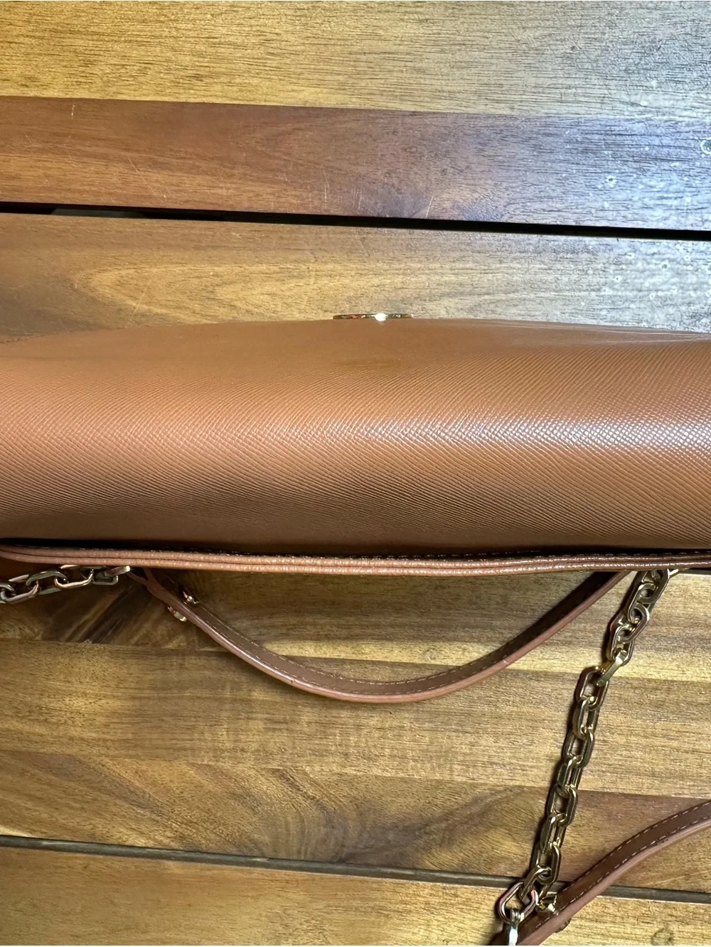 Tory Burch Robinson Luggage Brown Leather Crossbody Bag